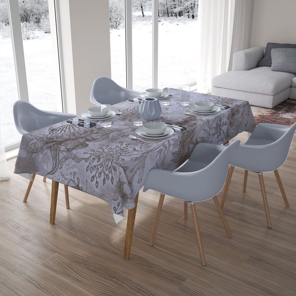 Текстильная 3D скатерть на кухонный стол «Таинственная поляна» вид 7