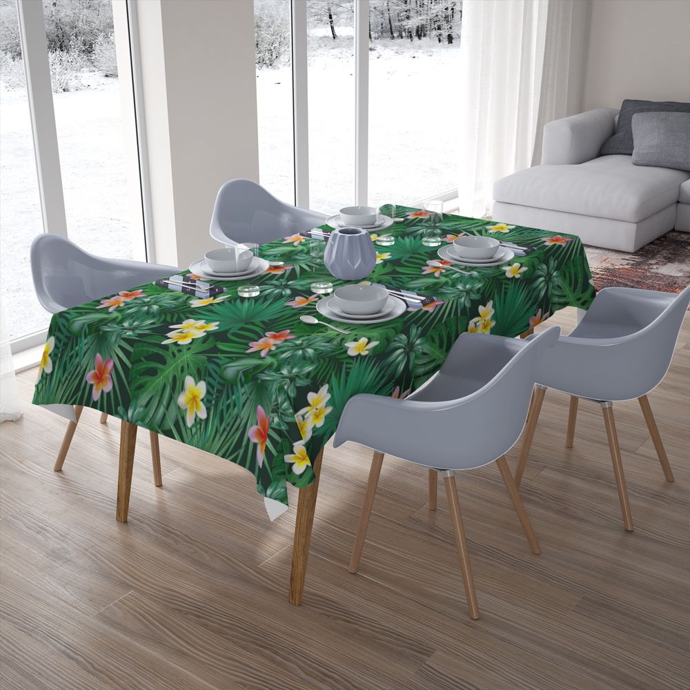 Габардиновая скатерть на обеденный стол «Магнолия в тропиках» вид 7