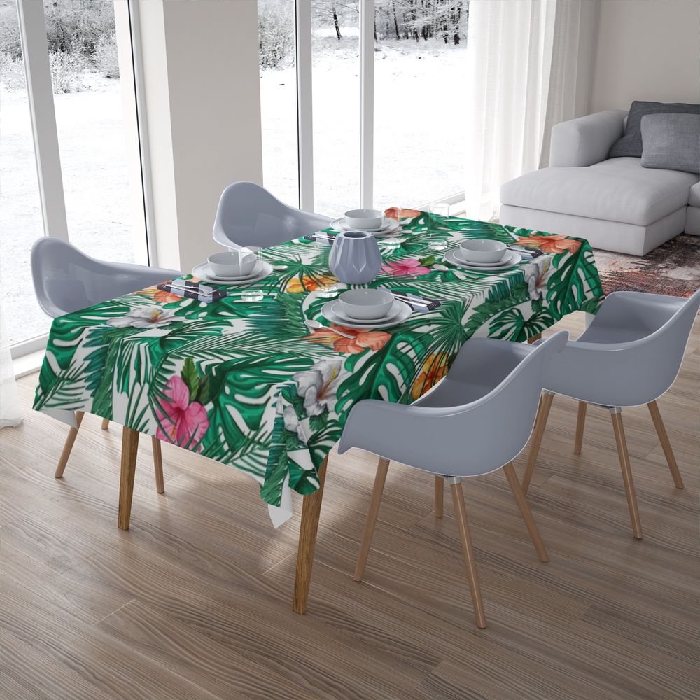 Текстильная скатерть на обеденный стол «Экзотический сад» вид 7