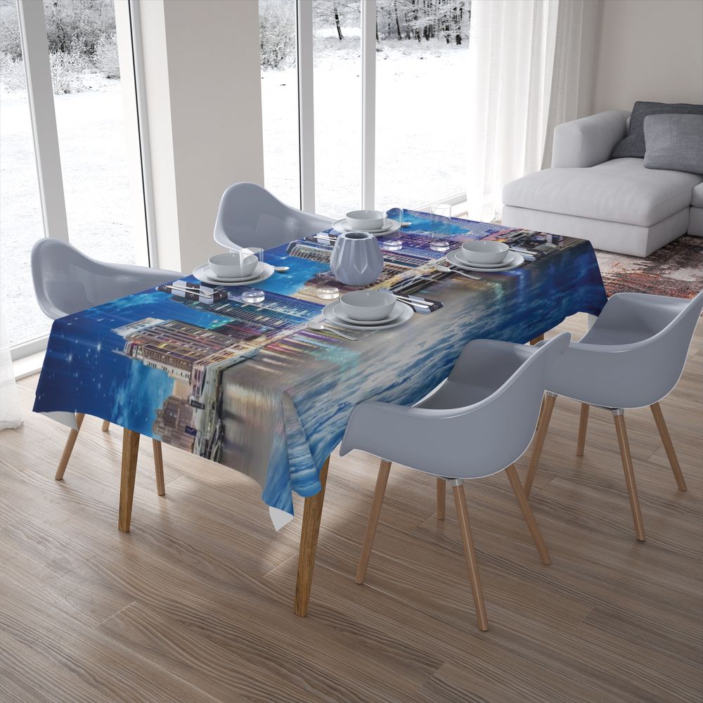 Текстильная скатерть на обеденный стол «Звездная ночь» вид 7