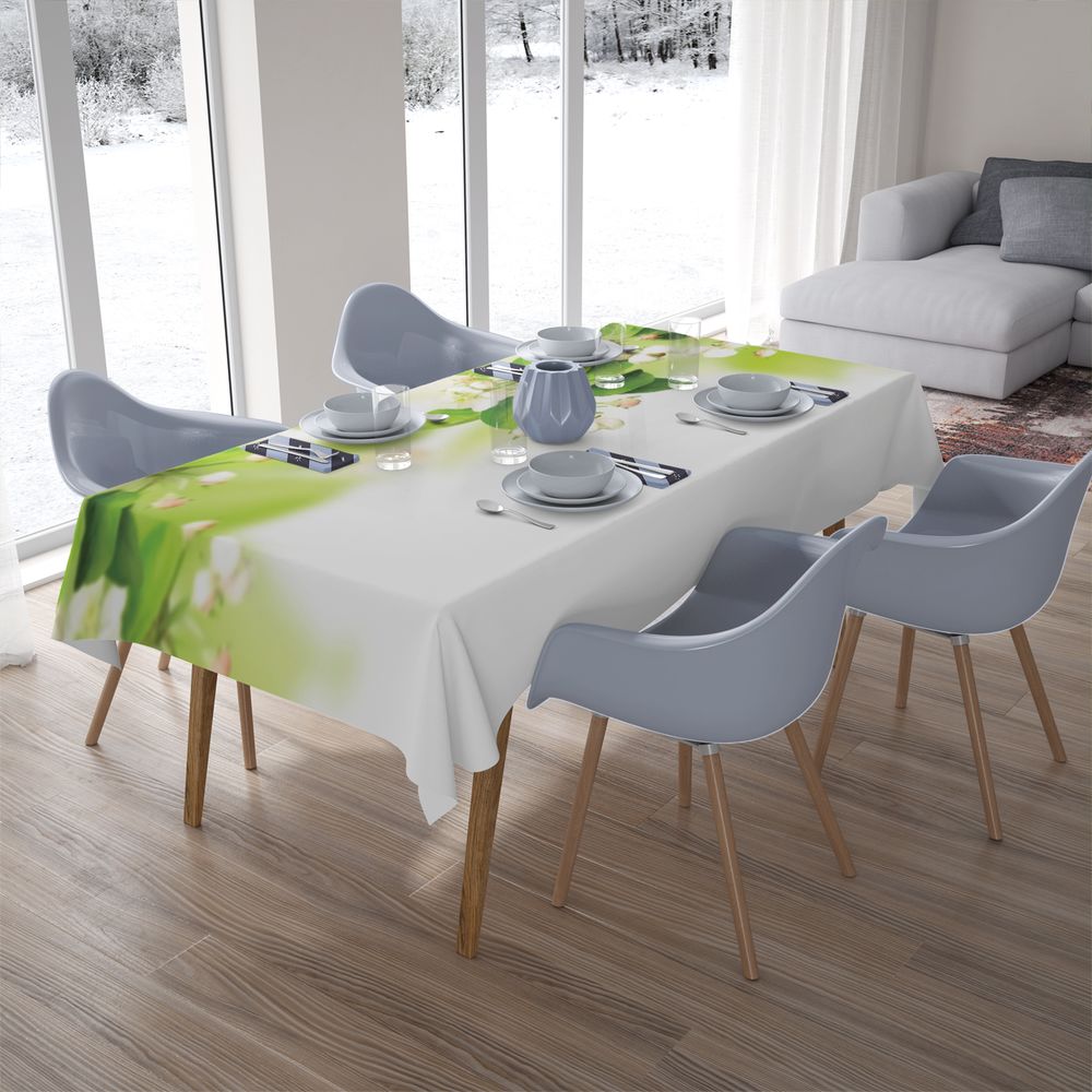 Текстильная 3D скатерть на кухонный стол «Цветы яблони» вид 7