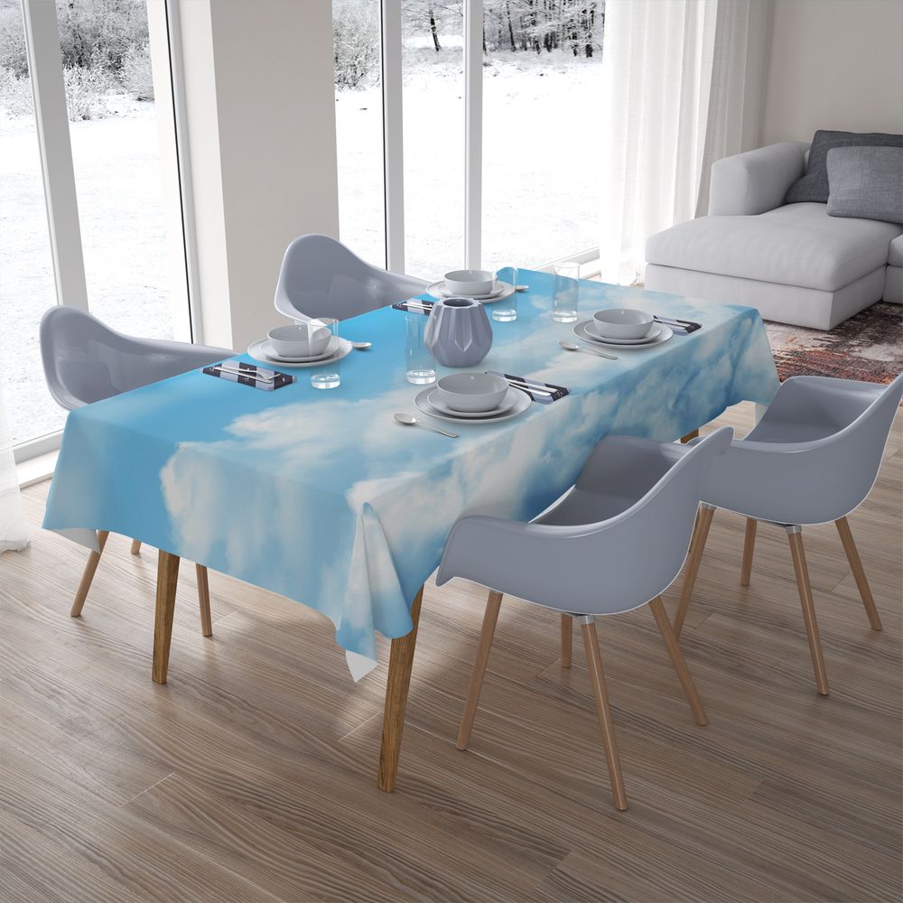 Текстильная скатерть на кухонный стол «Пористые облака» вид 7