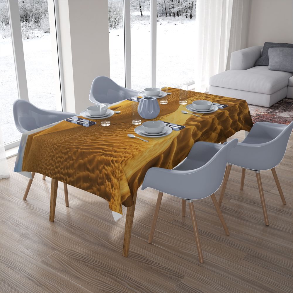 Полотняная 3D скатерть на кухонный стол «Пески пустыни» вид 7
