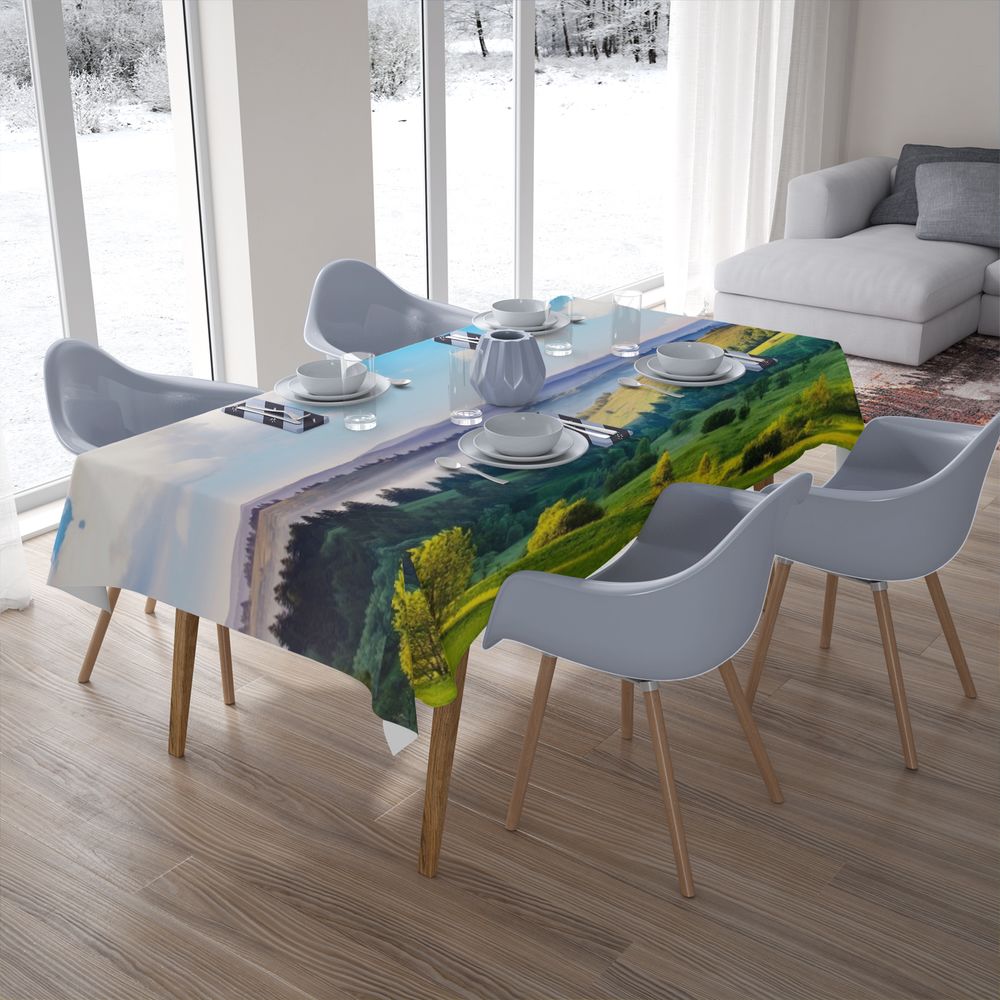 Текстильная скатерть для стола «Альпийское утро» вид 7