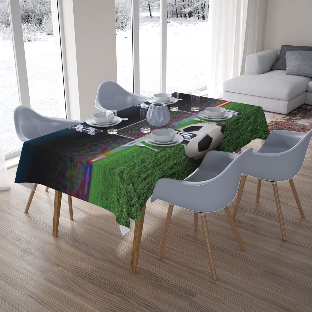 Текстильная скатерть на обеденный стол «Пенальти» вид 7