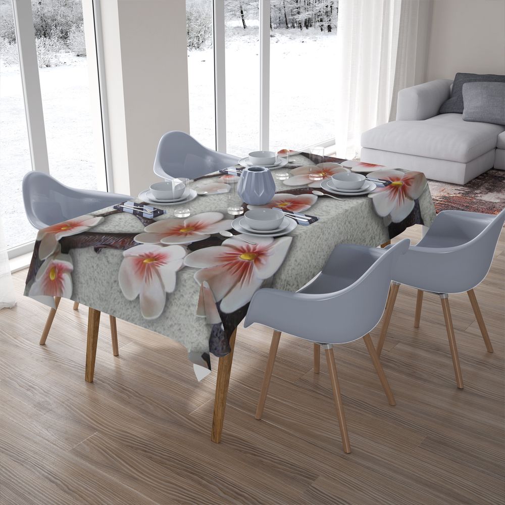 Текстильная скатерть на кухонный стол «Ветви сакуры» вид 7