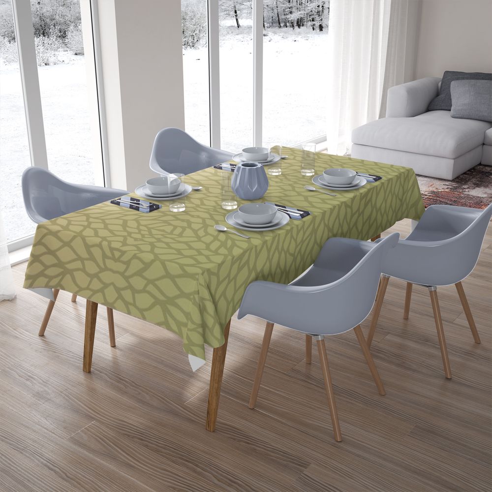 Полотняная 3D скатерть на кухонный стол «Танец листвы» вид 7