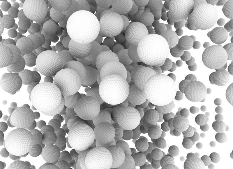 3D Фотообои «Мячи для гольфа» вид 1