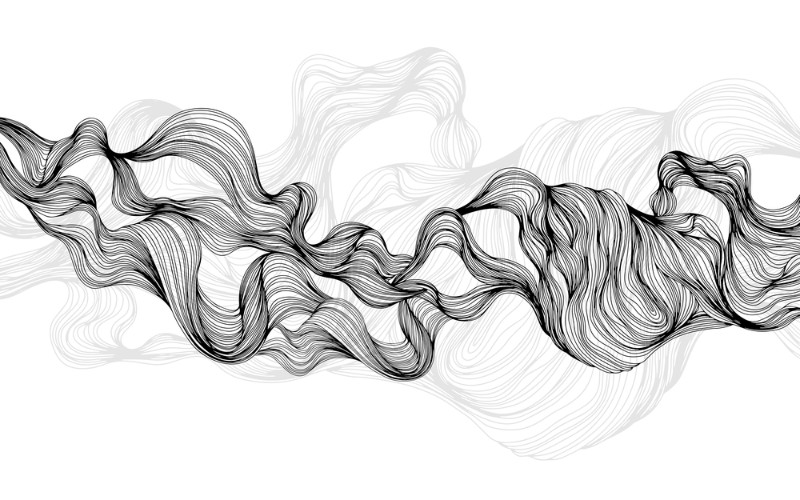 3D Фотообои 3D Фотообои «Черно-белые узорчатые линии»