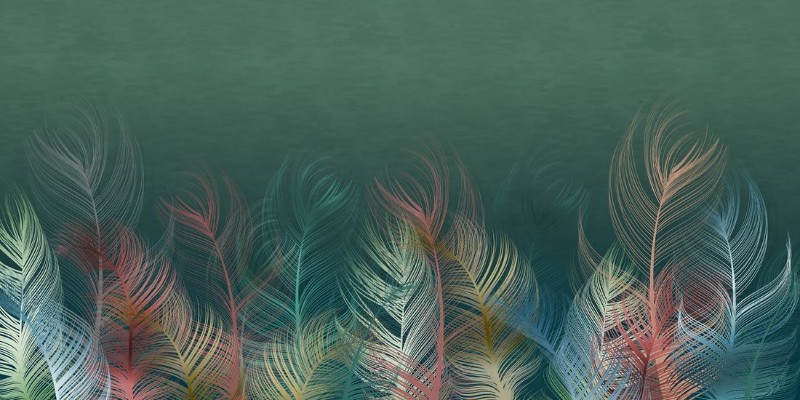 3D Фотообои 3D Фотообои «Тропические перья»