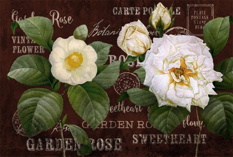 3D фотообои 3D Фотообои «Винтажные чайные розы» вид 1