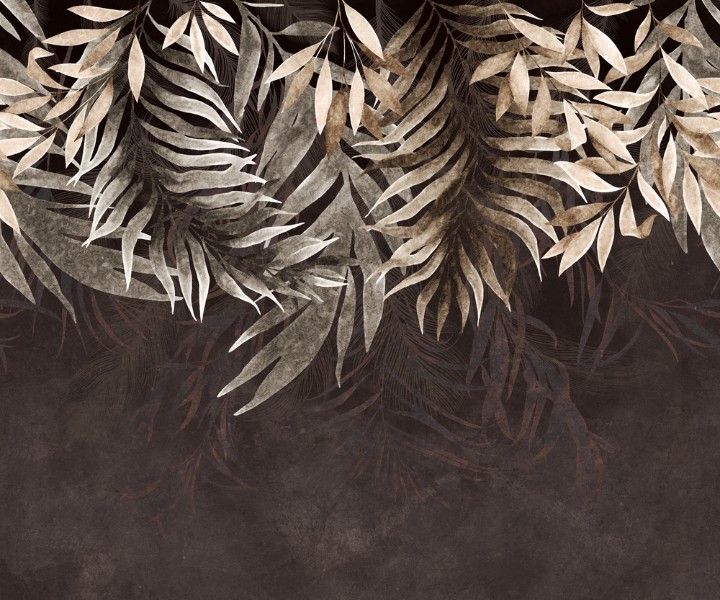 3D Фотообои 3D Фотообои «Коричневые ниспадающие листья»