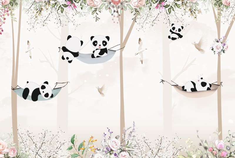 3D Фотообои 3D Фотообои «Забавные панды»