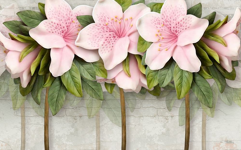 3D Фотообои 3D Фотообои  «Бархатистые цветы»