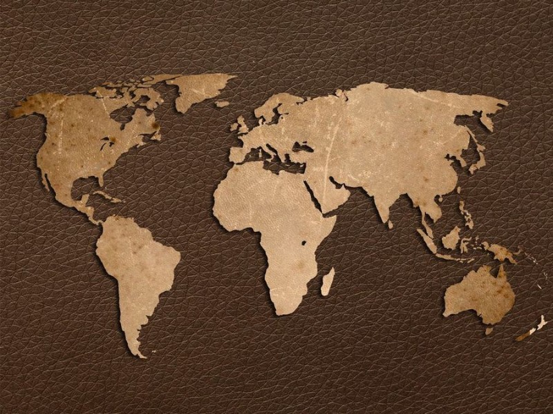 3D Фотообои 3D Фотообои  «Карта мира на коже»