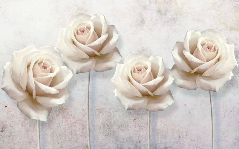 3D Фотообои 3D Фотообои «Прекрасные розы на холсте»