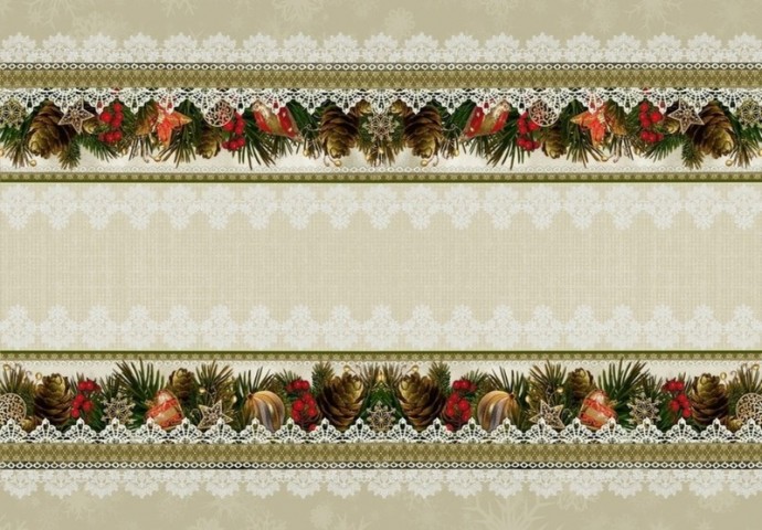 Сервировочная салфетка «Рождественская композиция с шишками» вид 3