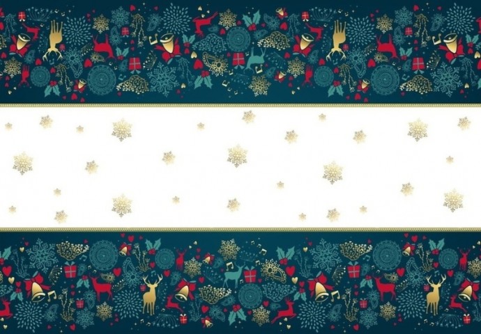 Сервировочная салфетка «Рождественский орнамент в синих тонах» вид 3