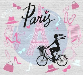 Шторы для ванной «Париж с любовью»