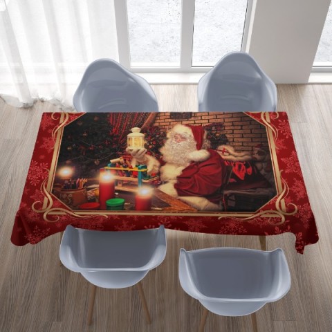 3D скатерть «Мечтающий Санта» вид 2