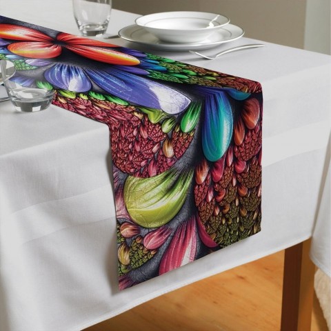 Дорожка для сервировки стола «Абстрактная красная бабочка» вид 4