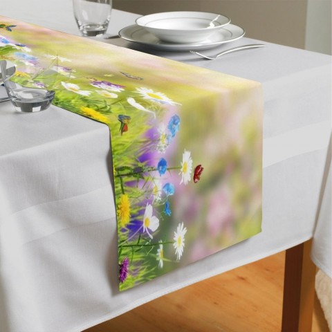 Дорожка для стола «Ромашки с бабочками» вид 4