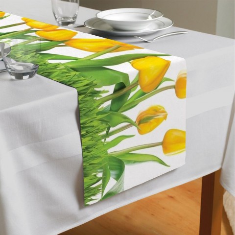 Дорожка для сервировки стола «Желтые тюльпаны» вид 4