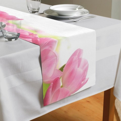 Сервировочная лента «Нежные розовые тюльпаны» вид 4