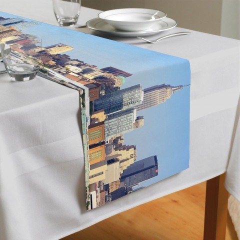 Дорожка на стол с рисунком «Пристань Нью-Йорка» вид 4