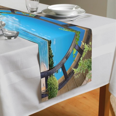 Дорожка для сервировки стола «Окно с видом на море» вид 4