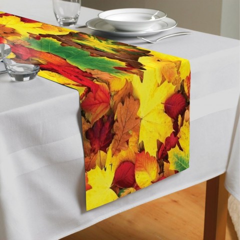 Дорожка на стол с рисунком «Разноцветная листва» вид 4
