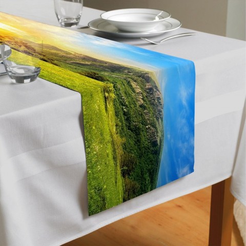 Сервировочная дорожка для кухонного стола «Рассвет над холмами» вид 4