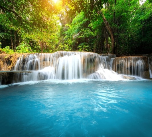 Настольная лента «Водопад с голубой водой» вид 1