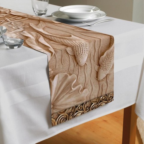 Дорожка для сервировки стола «Резьба по дереву в китайском стиле» вид 4