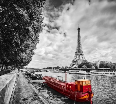 Фотошторы «Эйфелева башня у реки»