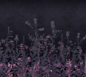Фотошторы «Полевые травы в холодных тонах»