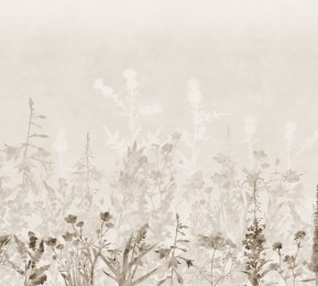 Фотошторы «Светлые полевые травы в тёплых тонах»