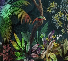  Фотошторы «Птица в ярких тропиках »