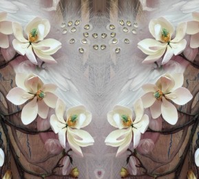 Фотошторы «Объемные цветущие ветки»