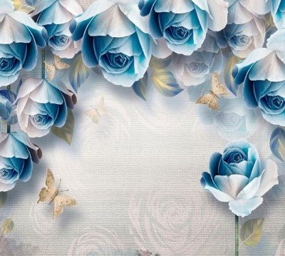 Фотошторы «Арка из голубых роз»