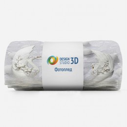 3D Плед «Керамические лебеди с белыми шарами»