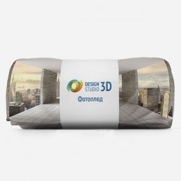 3D Плед «Открытый тоннель с видом на небоскребы»