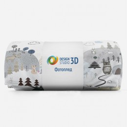 3D Плед «Скандинавская полянка»