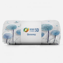 3D Плед «Одуванчики на кирпичной стене»