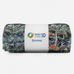 3D Плед «Неоновые джунгли»