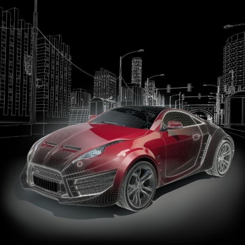 3D Плед «Авто ночной город» вид 2