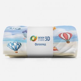 3D Плед «Небесная фантазия с воздушными шарами»