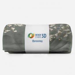 3D Плед «Нежные магнолии в горах»