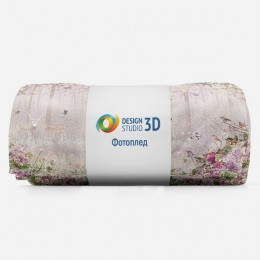 3D Плед «Цветущий лес»