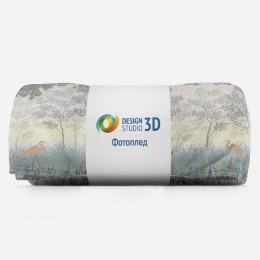 3D Плед «Туманный лес»